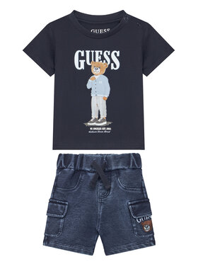 Guess Guess Komplet t-shirt i szorty jeansowe I6GG04 K8HM4 Kolorowy Regular Fit