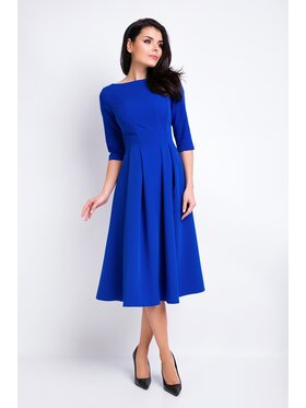 Awama Awama Každodenné šaty A159 Modrá Basic Fit
