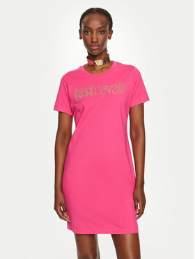 Just Cavalli Just Cavalli Hétköznapi ruha 76PAOE04 Rózsaszín Regular Fit