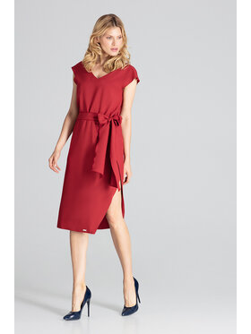 FIGL FIGL Šaty M674 Bordová Regular Fit