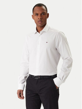 Tommy Hilfiger Tommy Hilfiger Cămașă MW0MW41660 Alb Slim Fit