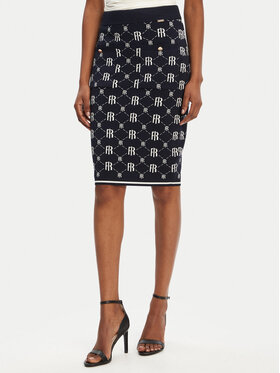 Fracomina Fracomina Puzdrová sukňa FR25WG4009K414F8 Tmavomodrá Slim Fit