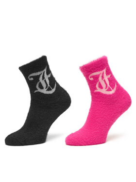 Juicy Couture Juicy Couture Set od 2 para ženskih visokih čarapa JCAXS225719 Šarena