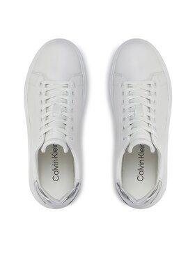 Calvin Klein Tenisice Raised Cupsole Lace Up Lth Bt HW0HW02005 Bijela