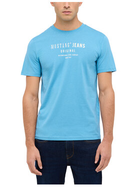 Mustang Mustang T-Shirt Style Austin Niebieski Regular Fit