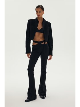 Laretaggio Laretaggio Spodnie damskie PESARO FLARE JERSEY TROUSERS Czarny Skinny Fit