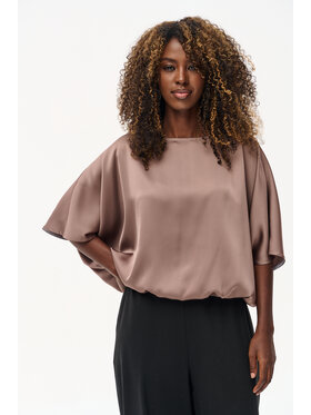 blue shadow blue shadow Bluzka Royal. Brązowy Regular Fit