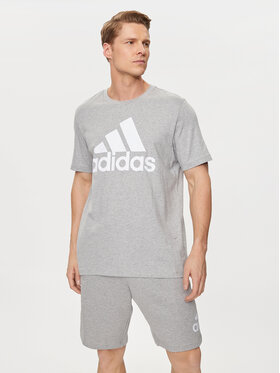 adidas adidas T-Shirt Essentials Single Jersey Big Logo T-Shirt IC9350 Szary Regular Fit