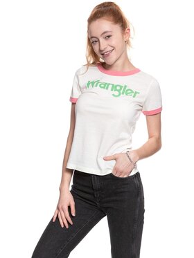 Wrangler Wrangler T-Shirt RETRO KABEL TEE Czerwony Regular Fit