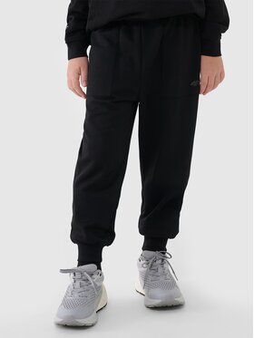 4F 4F Pantaloni da tuta 4FJRSS25TTROM1340-20S Nero Regular Fit
