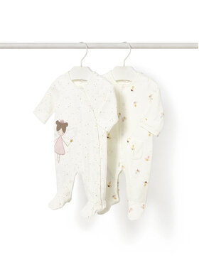 Mayoral Mayoral Set de pijamale tip salopetă﻿ 2703 Écru