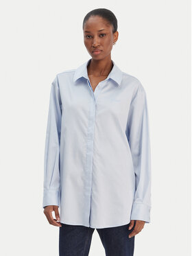 Guess Guess Cămașă W6RH57 WAF10 Albastru celest Oversize