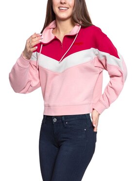Wrangler Wrangler Felpa CUT N SEW SWEAT Rosa Regular Fit