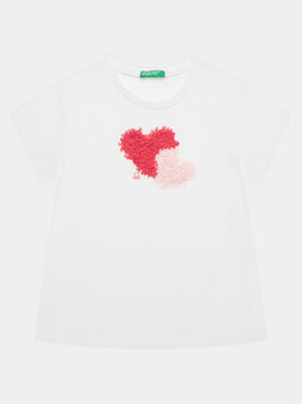 United Colors Of Benetton United Colors Of Benetton Тишърт 3I1XG10E1 Бял Regular Fit