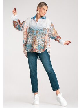 FIGL FIGL Košeľa M1146 Modrá Oversize