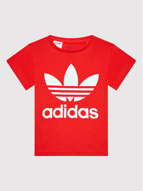 adidas adidas T-Shirt Trefoil HC1970 Czerwony Regular Fit