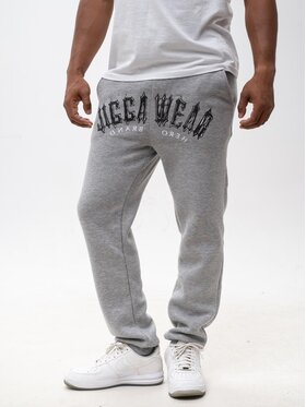 Jigga Wear Jigga Wear Spodnie dresowe Dresy Męskie Szare Jigga Trap Logo XXL Szary Regular Fit