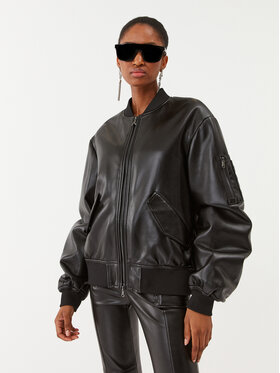 Patrizia Pepe Patrizia Pepe Яке от имитация на кожа 8O0095/E005-K103 Черен Regular Fit