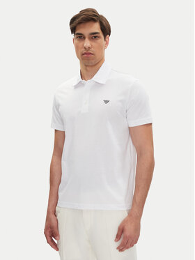 Emporio Armani Emporio Armani Polo marškinėliai EM000571 AF12331 U0002 Balta Regular Fit