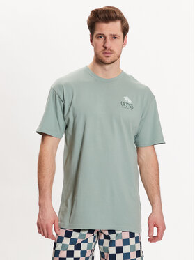 Vans Vans T-Shirt Sunset Dual Palm Vintage VN0006CH Zelená Regular Fit