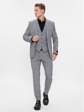 Hugo Hugo Uzvalks Arti/Hesten241V1X 50509471 Pelēks Extra Slim Fit