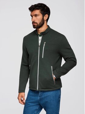 Ombre Ombre Kurtka przejściowa OM-JANP-0229 Zielony Regular Fit