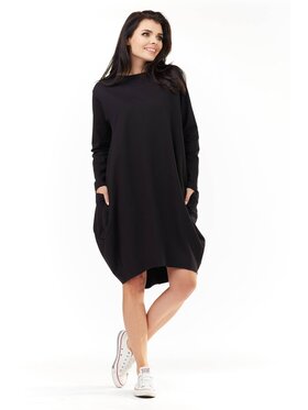 Infinite You Infinite You Úpletové šaty M154 Čierna Basic Fit