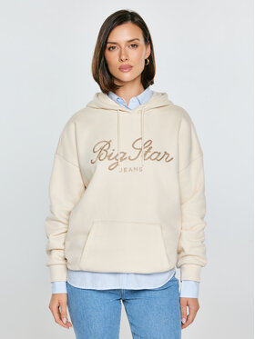 BIG STAR BIG STAR Bluza RAISA Kremowy Basic Fit