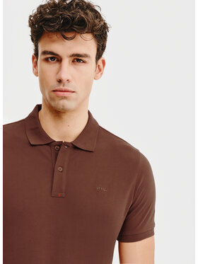 Pako Lorente Pako Lorente Polo P25SF-TX-003 Brązowy Classic Fit