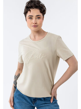 Volcano Volcano T-Shirt T-RIS Beżowy Regular Fit