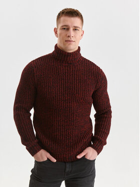 Top Secret Top Secret Sweter SSW3470BO Bordowy Tight Fit
