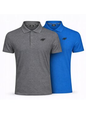 4F 4F Polo Z-0770-2-L Biały Regular Fit