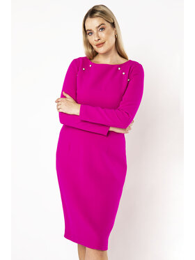 QUIOSQUE QUIOSQUE Sukienka codzienna GUZIK DRESS Różowy Regular Fit