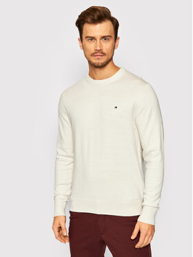 Tommy Hilfiger Tommy Hilfiger Maglione Pima MW0MW11674 Bianco Regular Fit