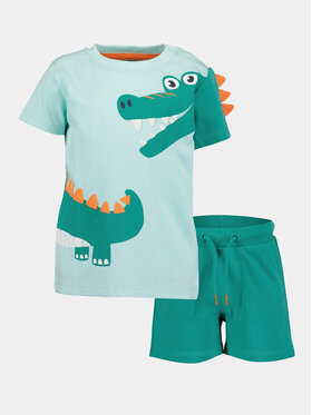 Blue Seven Blue Seven Σετ T-Shirt και σορτς 939022 X Πράσινο Regular Fit