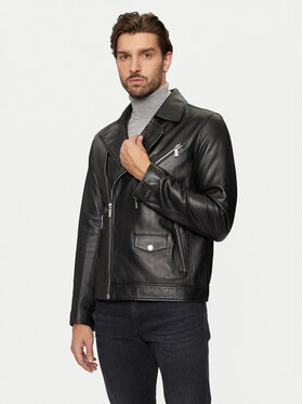 KARL LAGERFELD KARL LAGERFELD Шкіряна куртка 555021 544421 Чорний Regular Fit