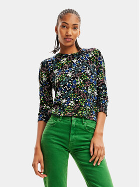 Desigual Desigual Sveter 23WWJF33 Čierna Slim Fit