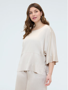Fiorella Rubino Fiorella Rubino Bluzka 2004L000660N021 Biały Boxy Fit