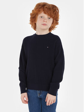 Tommy Hilfiger Tommy Hilfiger Sweter Essential KB0KB08504 Granatowy Regular Fit