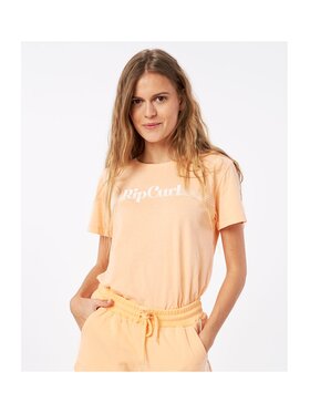 Rip Curl Rip Curl T-Shirt Re-Entry Standard Tee Pomarańczowy Regular Fit