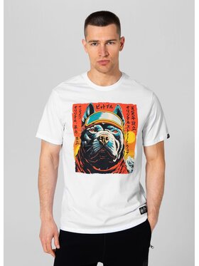 PITBULL PITBULL T-Shirt Koszulka Biały Regular Fit