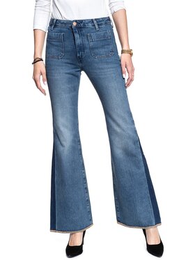 Wrangler Wrangler Jeansy RETRO FLARE Niebieski Loose Fit