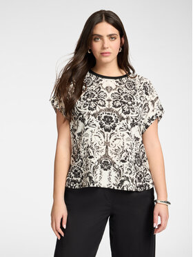Elena Mirò Elena Mirò T-Shirt G006Z000635N033 Czarny Regular Fit