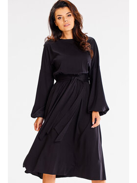 Awama Awama Vestito estivo A602 Nero Basic Fit