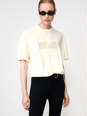 La Mania La Mania T-Shirt ALISA Żółty Classic Fit