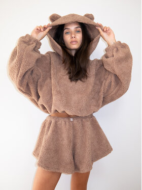 MissDenim MissDenim Dres Teddy Bear Brązowy Basic Fit