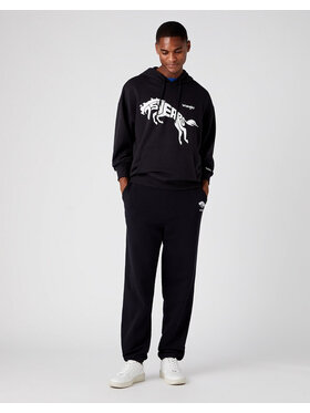 Wrangler Wrangler Bluza 75TH ANNI HOODIE Czarny Loose Fit