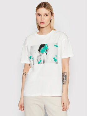 Vero Moda Vero Moda Tričko Ibamia 10261039 Biela Relaxed Fit