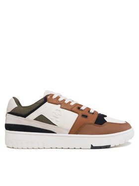 Tommy Hilfiger Tommy Hilfiger Sneakersy Th Basket Better Ii Lth Mix FM0FM04794 Brązowy