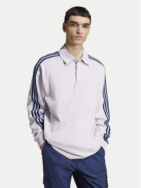 adidas adidas Поло adicolor Rugby JC9916 Фіолетовий Regular Fit